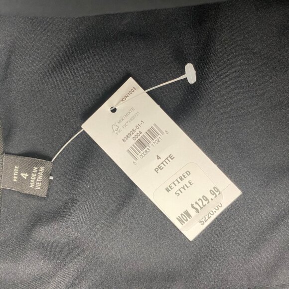 NWT Banana Republic Open Back Mini Dress Women's Size 4 Petite Black - Picture 11 of 16